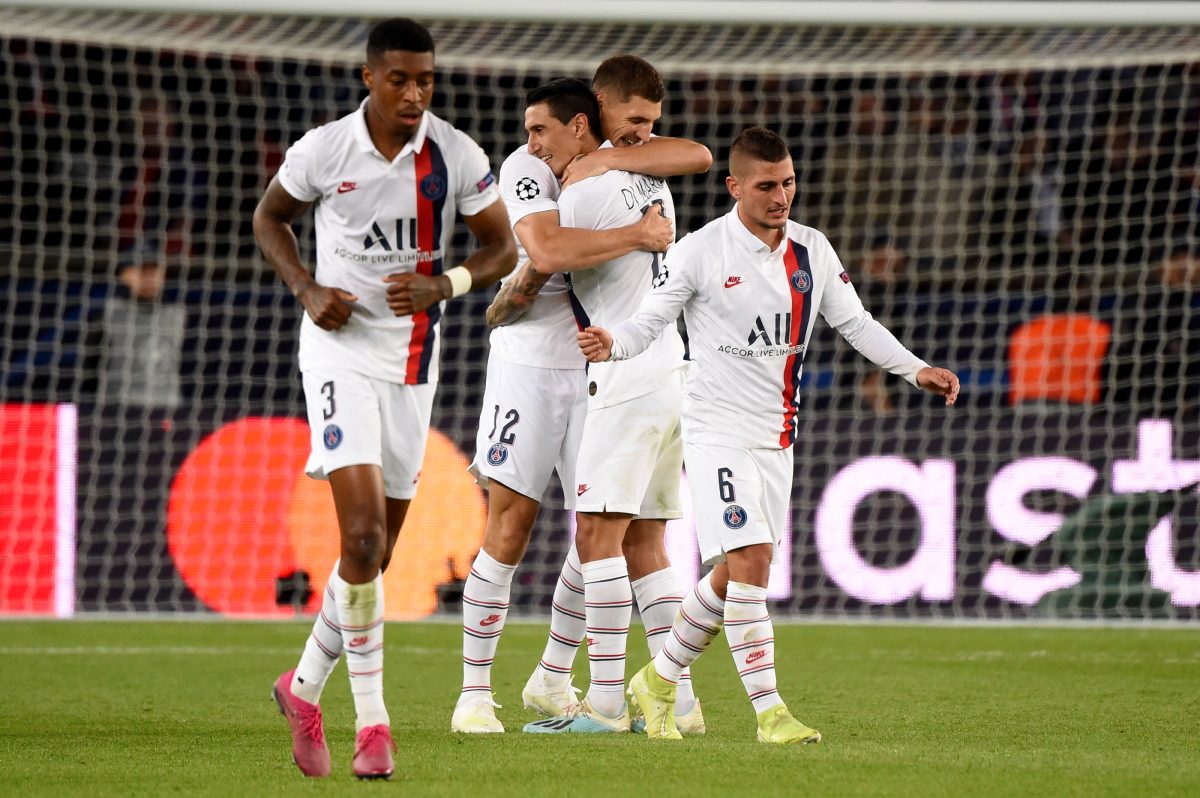 PSG celebrando ante Real Madrid