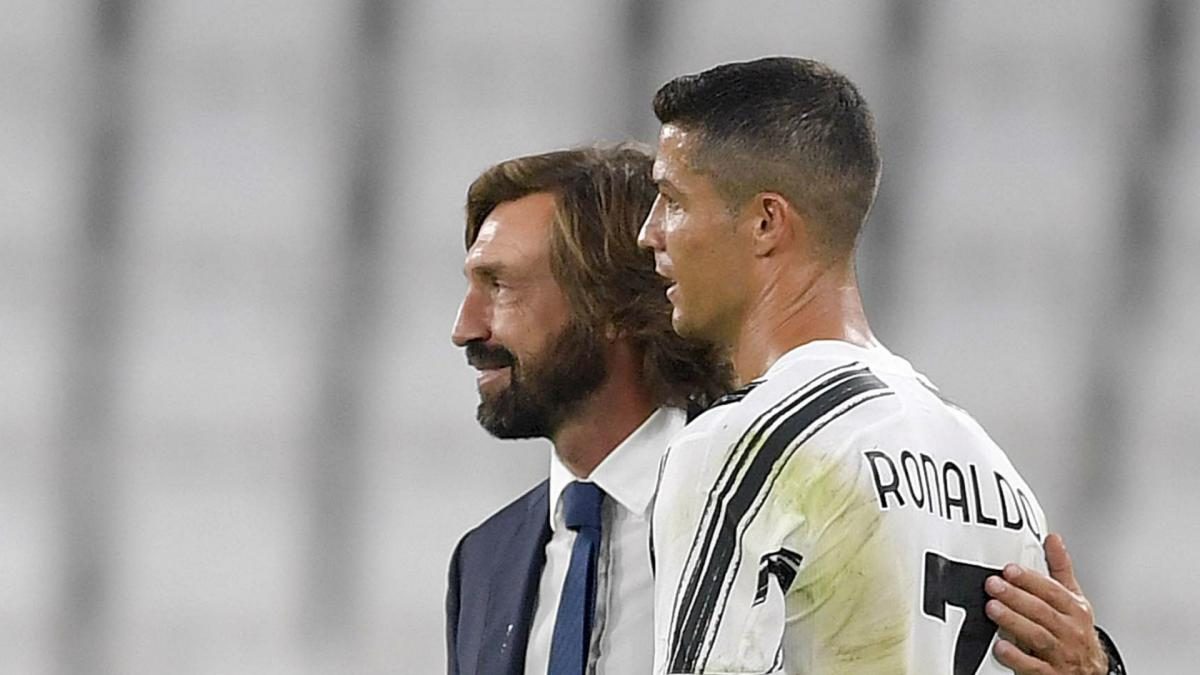 Pirlo y Cristiano Ronaldo