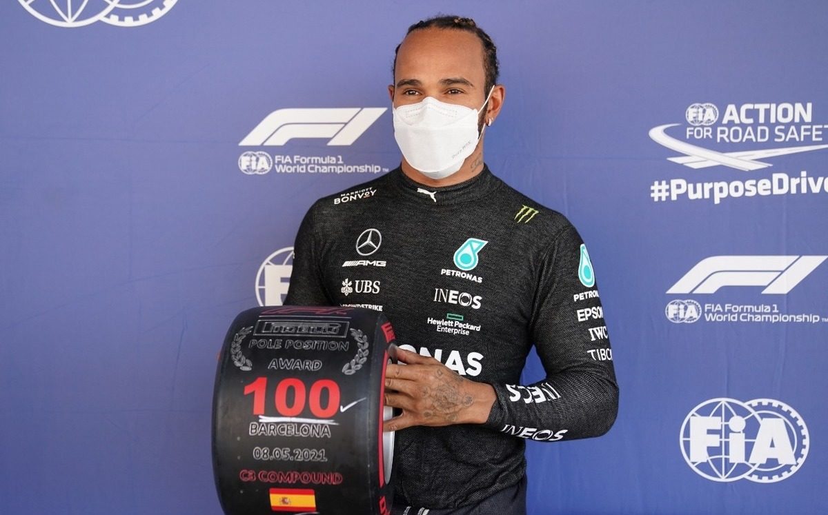 Lewis Hamilton Pole 100