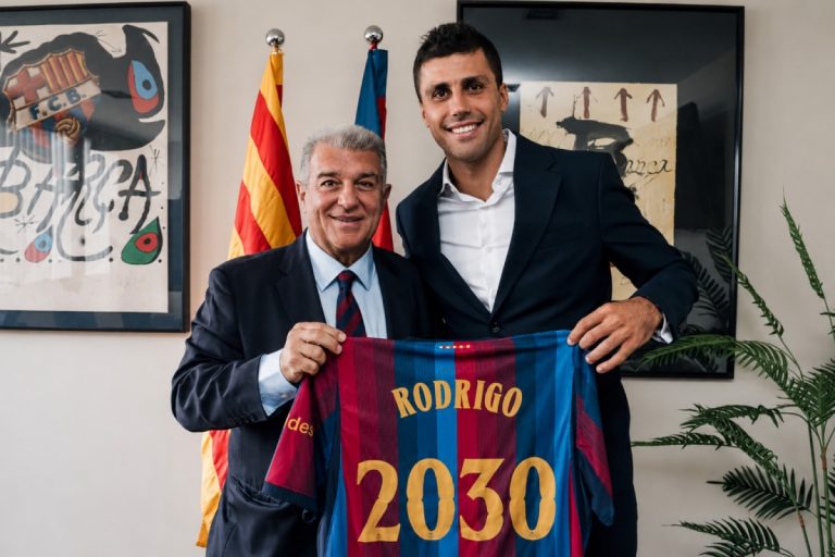 Rodri llega al Barcelona para potenciar el equipo de Flick